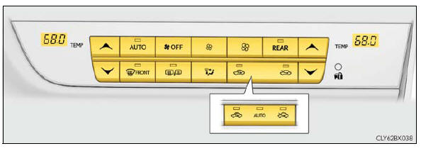 Lexus RX. Using the air conditioning system and defogger