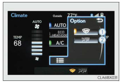 Lexus RX. Using the air conditioning system and defogger