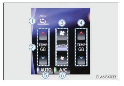 Lexus RX. Using the air conditioning system and defogger