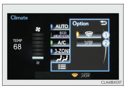 Lexus RX. Using the air conditioning system and defogger