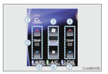 Lexus RX. Using the air conditioning system and defogger