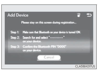 Lexus RX. Connecting Bluetooth