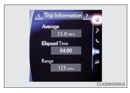 Lexus RX. Energy monitor/consumption screen