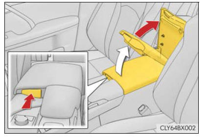 Lexus RX. Using the storage features