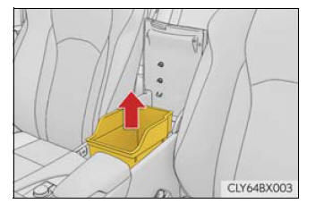 Lexus RX. Using the storage features