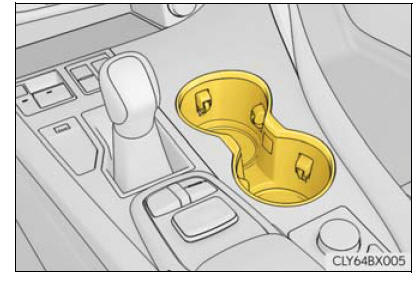 Lexus RX. Using the storage features