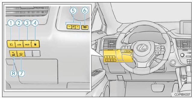 Lexus RX. Switches