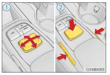 Lexus RX. Basic operation of the Remote Touch screen