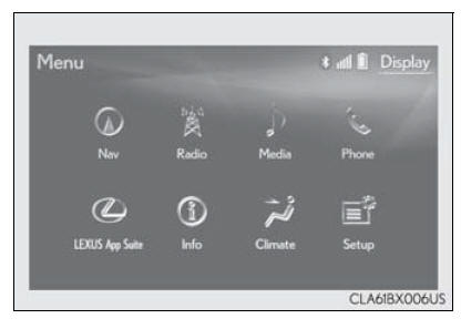 Lexus RX. Basic operation of the Remote Touch screen