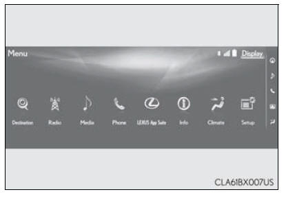 Lexus RX. Basic operation of the Remote Touch screen