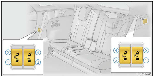 Lexus RX. Adjusting the seats