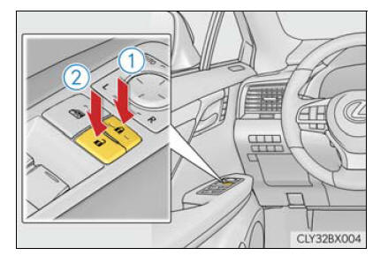 Lexus RX. Opening, closing and locking the doors