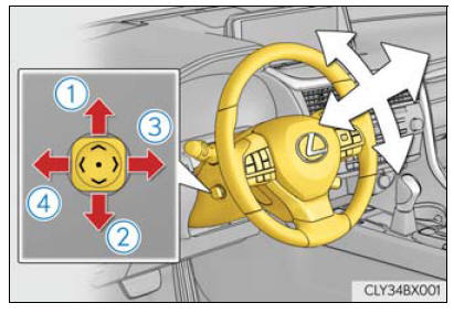 Lexus RX. Adjusting the steering wheel and mirrors