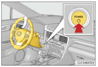 Lexus RX. Adjusting the steering wheel and mirrors