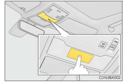 Lexus RX. Using the interior lights