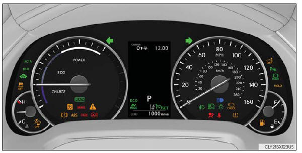 Lexus RX. Warning lights and indicators