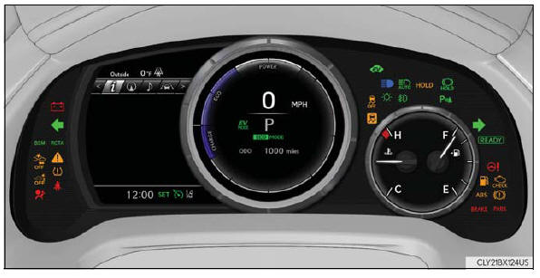 Lexus RX. Warning lights and indicators