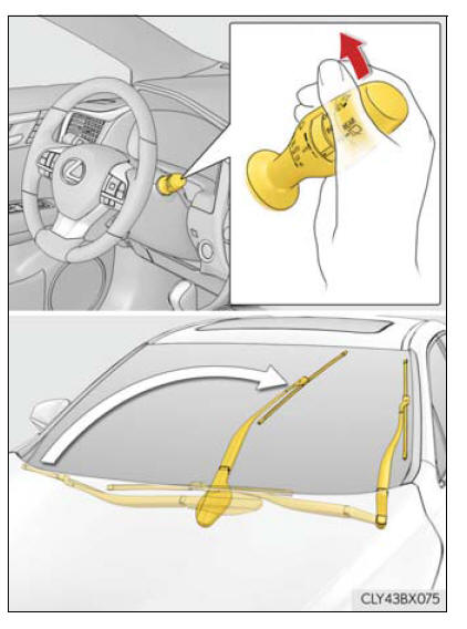 Lexus RX. Operating the lights and wipers