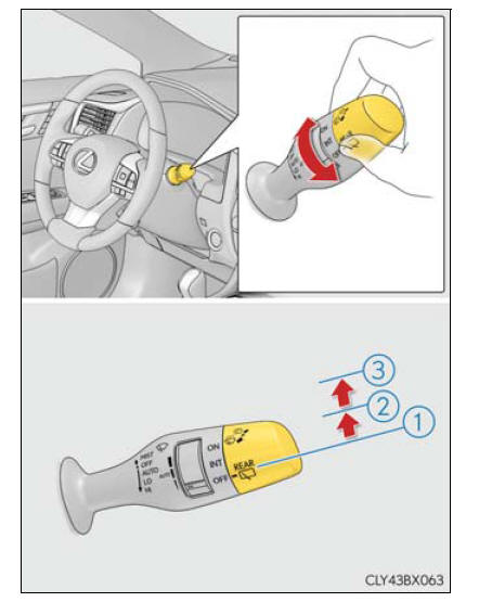 Lexus RX. Operating the lights and wipers