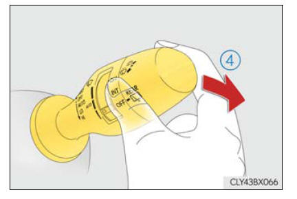 Lexus RX. Operating the lights and wipers